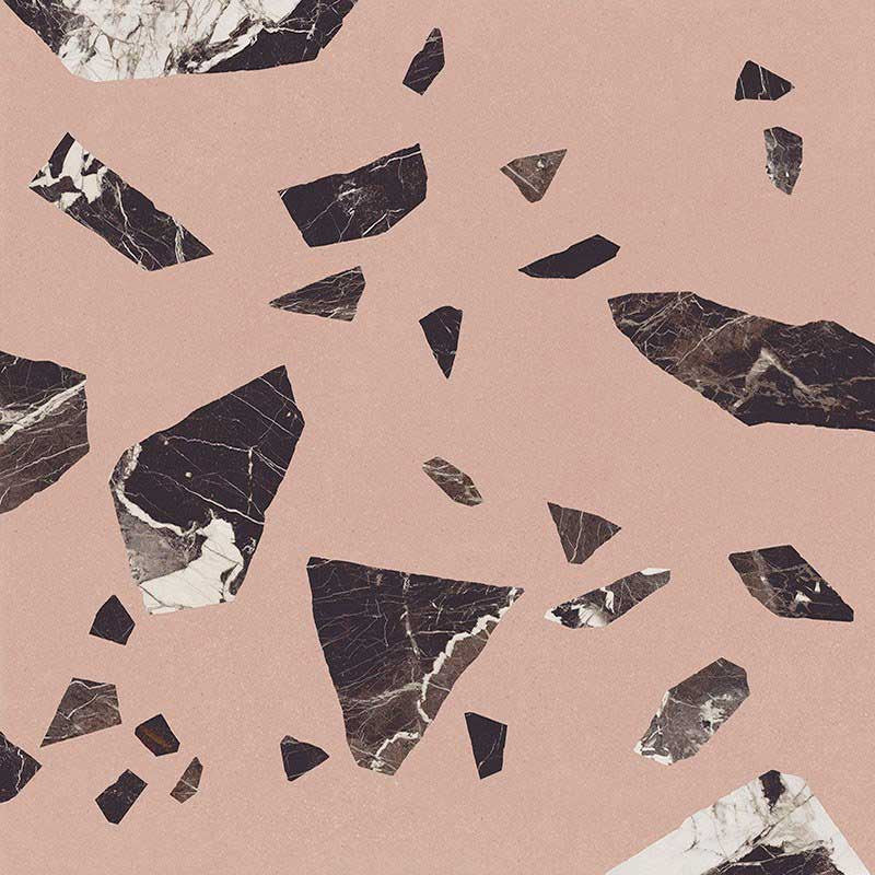 CUT TILE SAMPLE Melody ROCK Terrazzo Pink 60 x 60cm