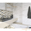CUT TILE SAMPLE Snow Marble Matt Effect