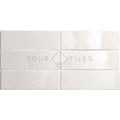 FULL TILE SAMPLE Zellige Brick White Moroccan Handmade Style 6.5cm x 20cm