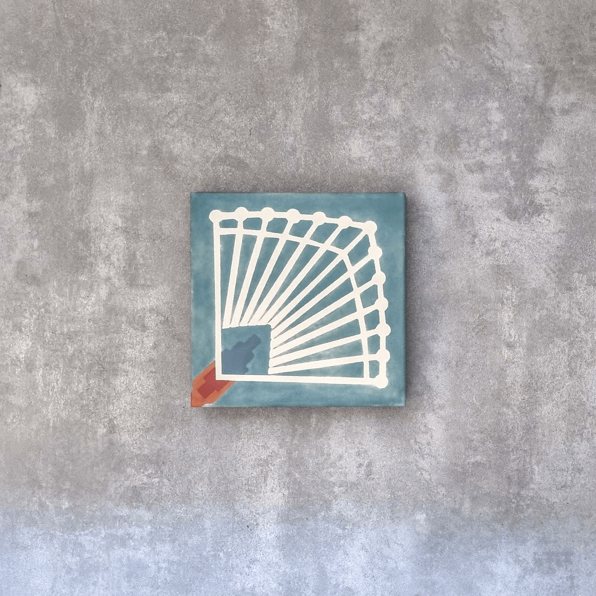 Marseilles Marine Green Moroccan Tile 20cm x 20cm