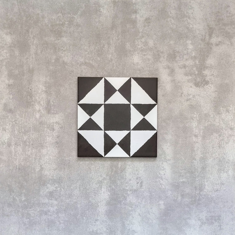 FULL TILE SAMPLE Manor Decor Black MINI 15cm x 15cm