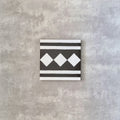 Richmond Black Manor & White Decor Side / Border Tiles 20 x 20cm