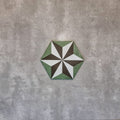 FULL TILE SAMPLE Babylon Starburst Hexagon 18.7cm x 21.6cm