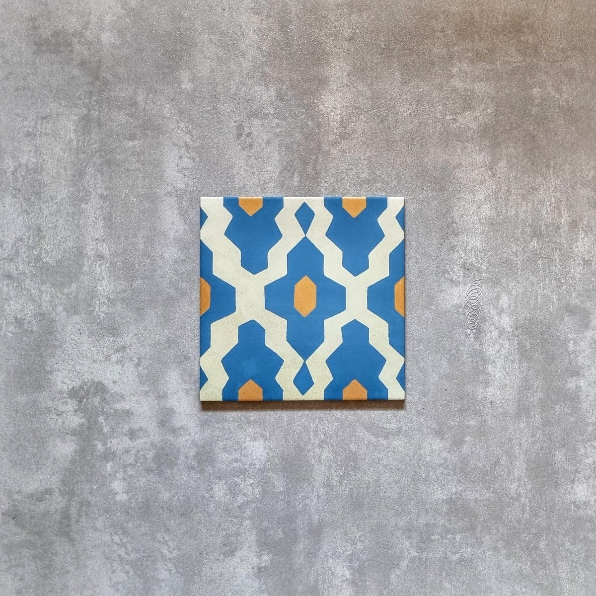 Kasbah Zafi Mustard Azure Moroccan Tile 20cm x 20cm