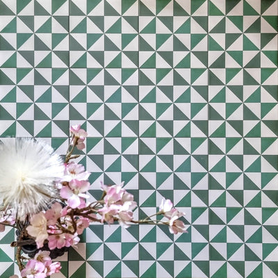 Harlequin Green Diamond Tiles 20cm x 20cm