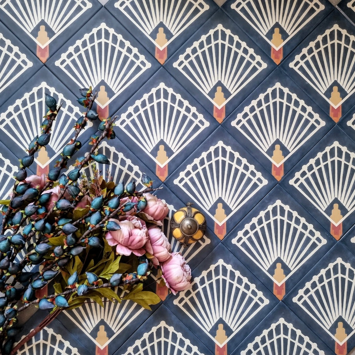 Marseilles Navy Moroccan Tiles 20cm x 20cm