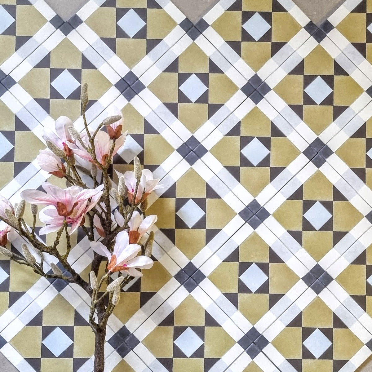 Ravello Golden Mustard Gold Moroccan Tiles 20cm x 20cm