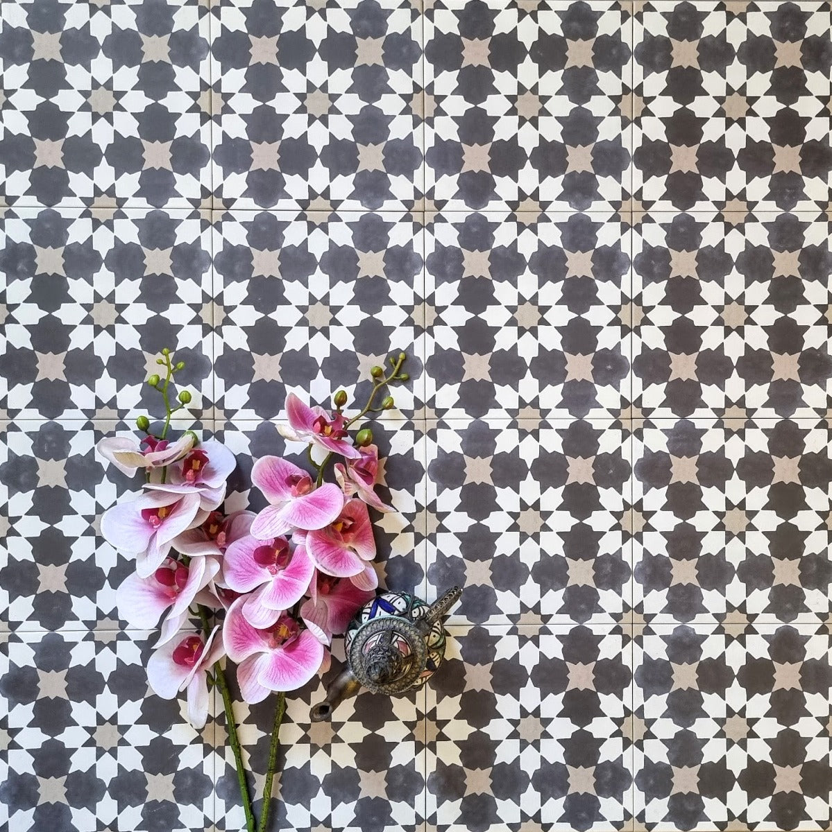 Madeira Antique Gold Moroccan Wall & Floor Tiles 20cm x 20cm