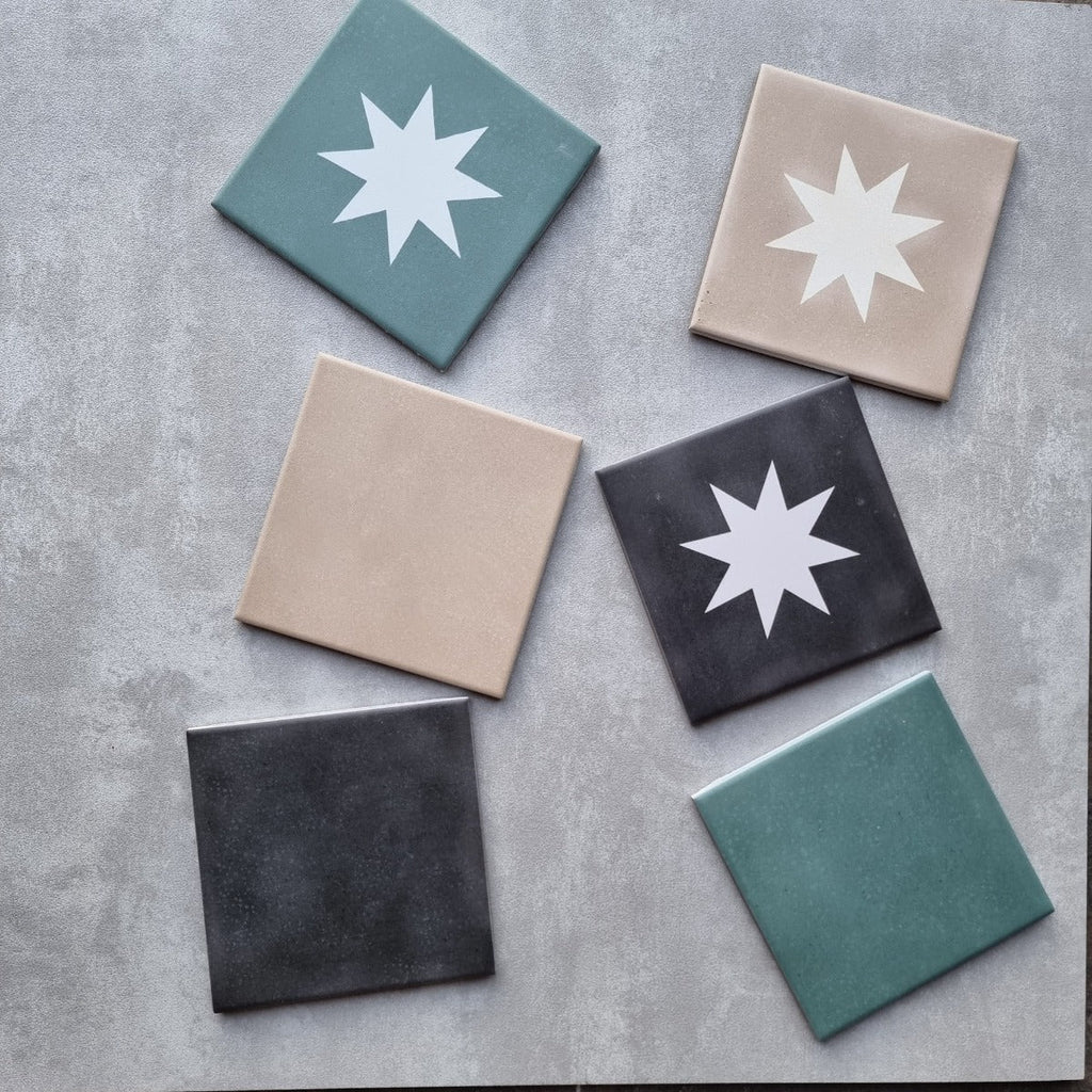 Rubins Green Decor MINI Moroccan Porcelain Wall & Floor Tile 15cm x 15cm