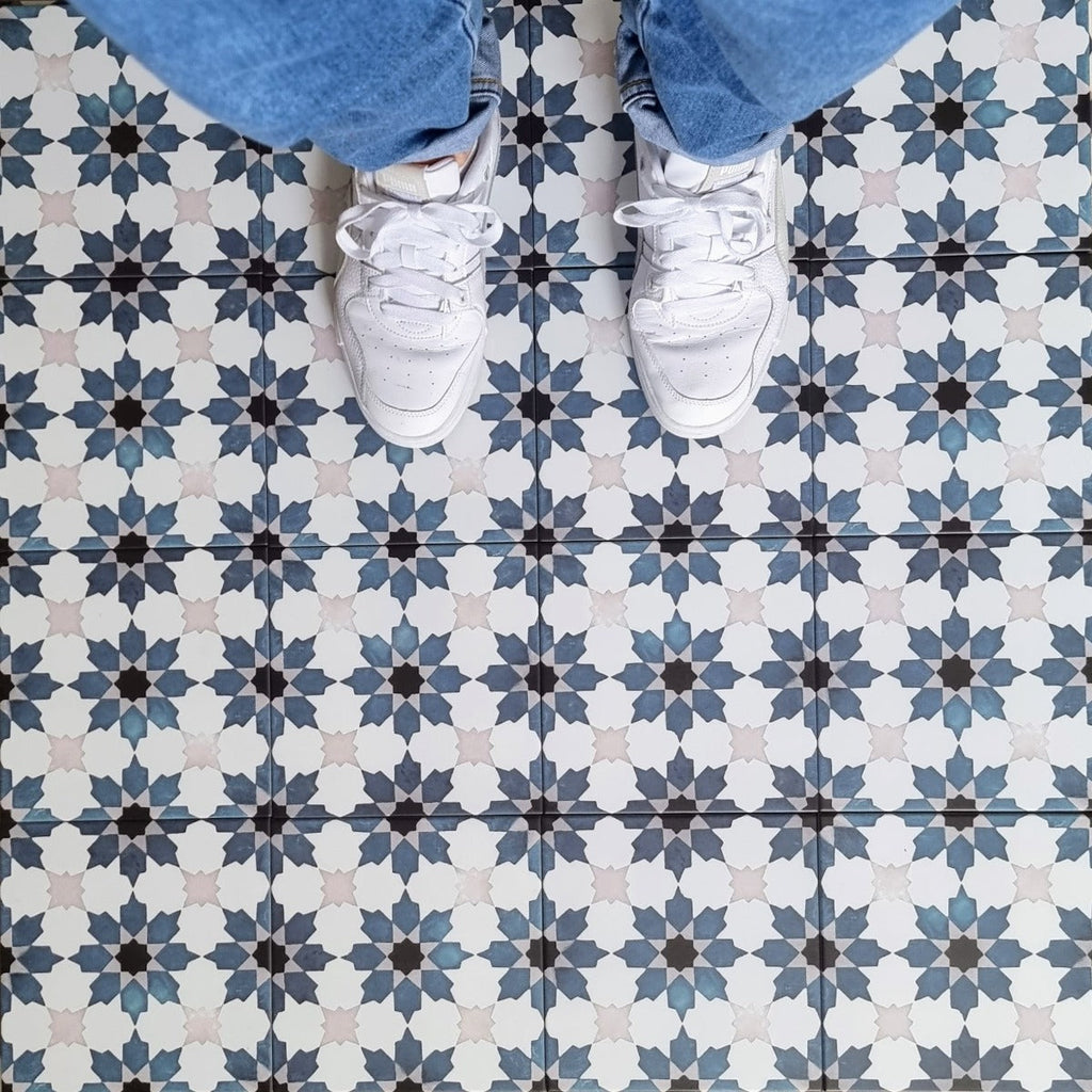 Madeira River Blue Moroccan Tiles Wall & Floor Tiles 20cm x 20cm