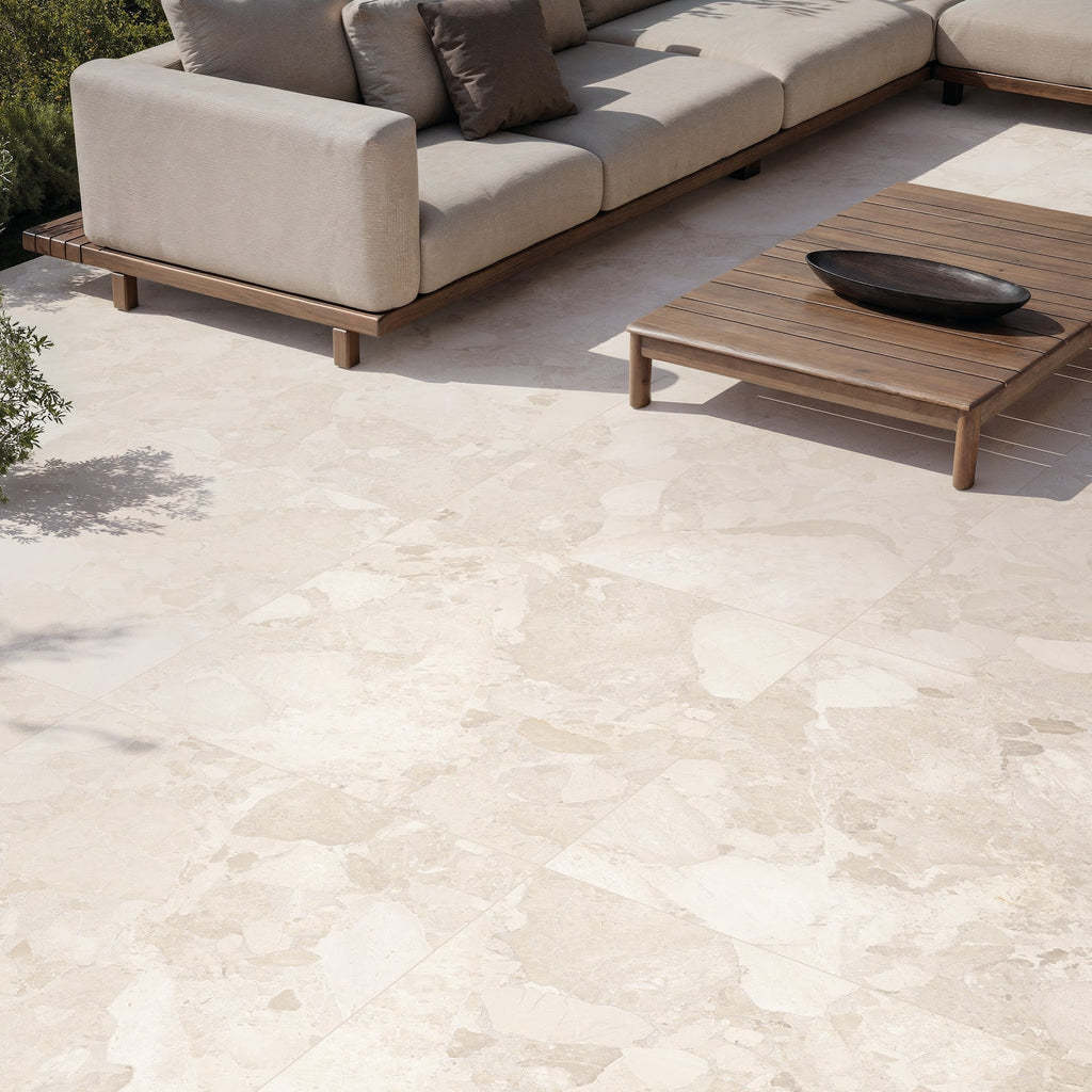 Riad Avorio Terrazzo 20mm thick | Outdoor Stone Tile Slabs | 100cm x 100cm