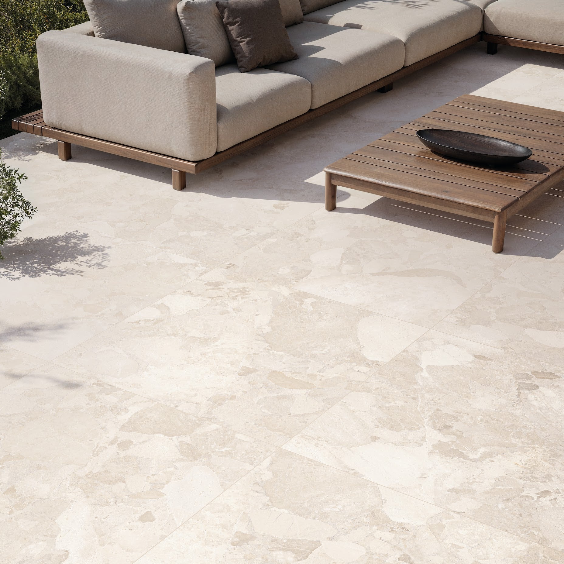 Riad Avorio Terrazzo 20mm thick | Outdoor Stone Tile Slabs | 100cm x 100cm