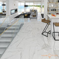 CUT TILE SAMPLE Snow Marble Gloss Effect