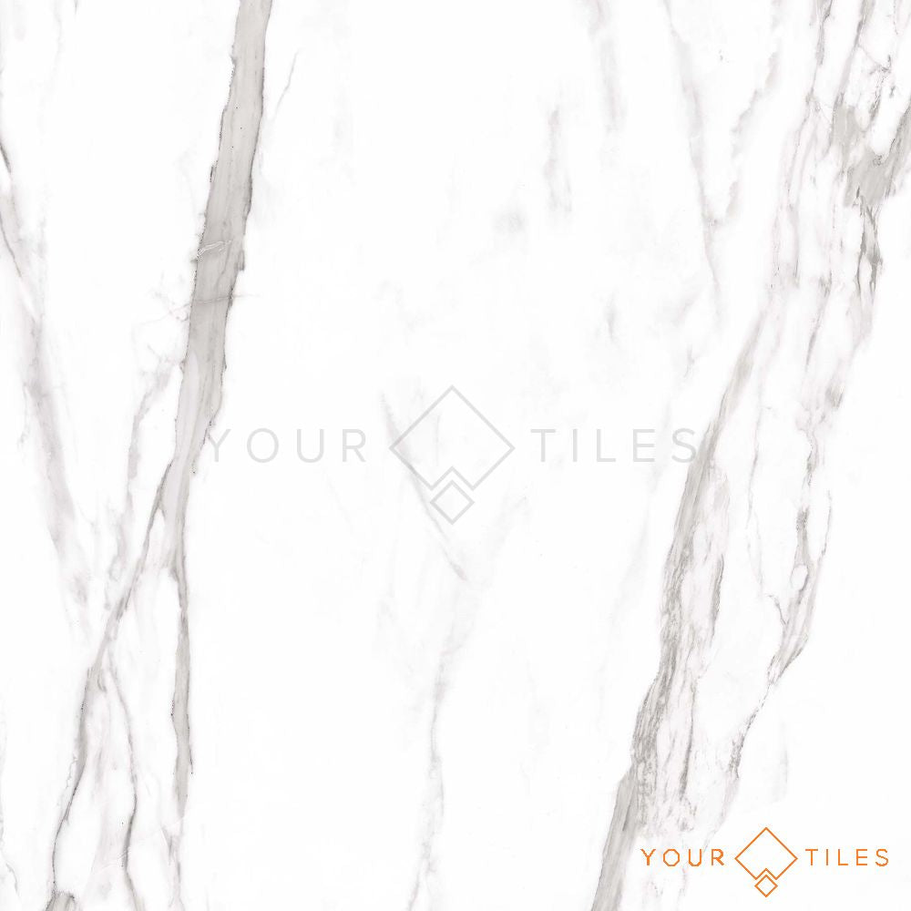 Snow Marble Tile Matt Effect Wall & Floor - 60cm x 60cm