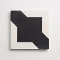 FULL TILE SAMPLE Almeira Cathedral Black and White 20cm x 20cm
