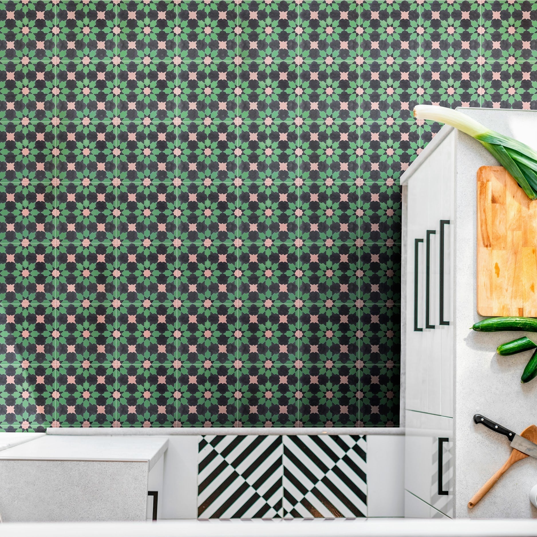 Madeira Orchard Tile | Multicoloured | Moroccan Tiles | Wall & Floor | 20cm x 20cm