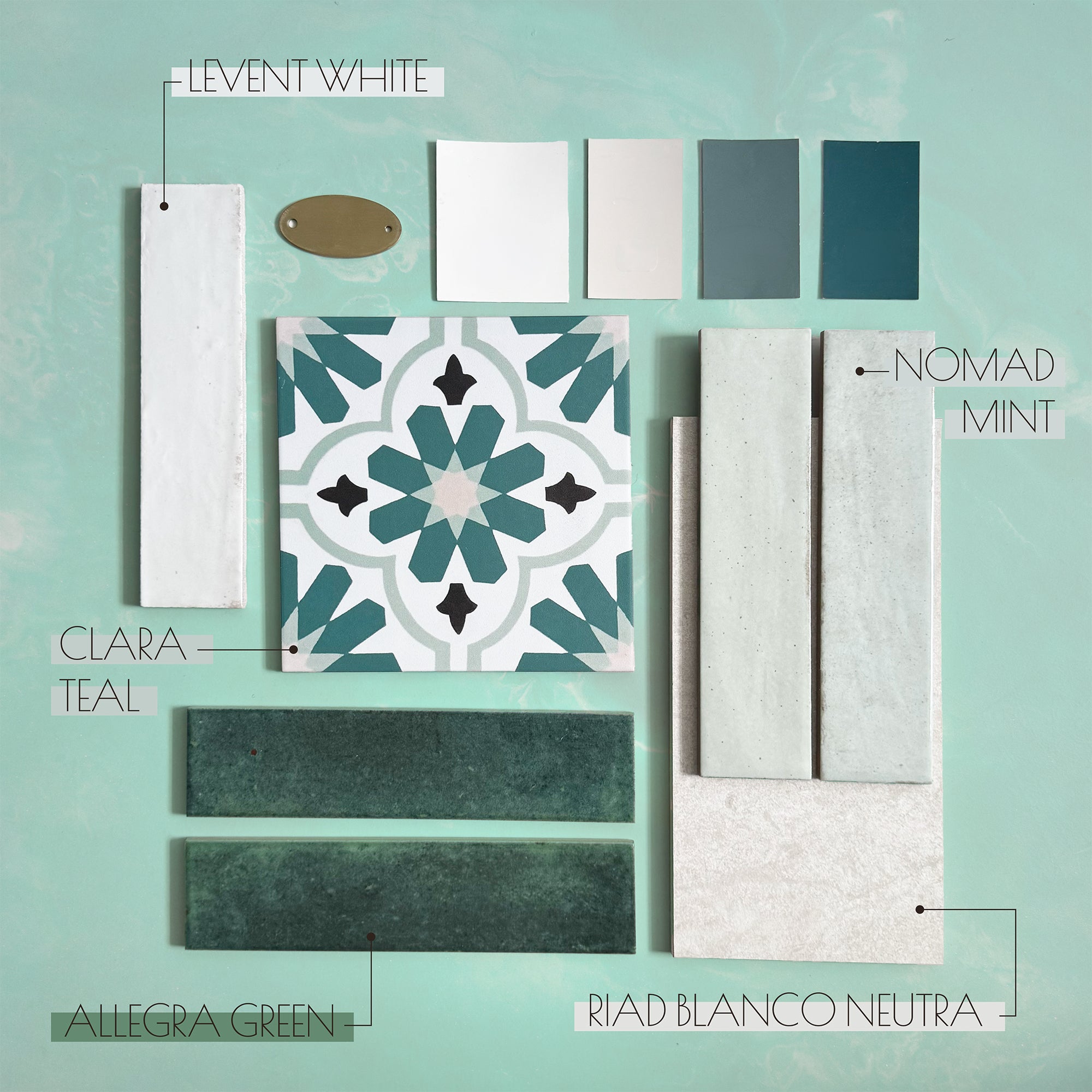 Allegra Green | Gloss Brick Tile | 6cm x 25cm