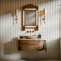 Baroque Decor Vanilla Porcelain Wall Tiles 9.1cm x 37.5cm