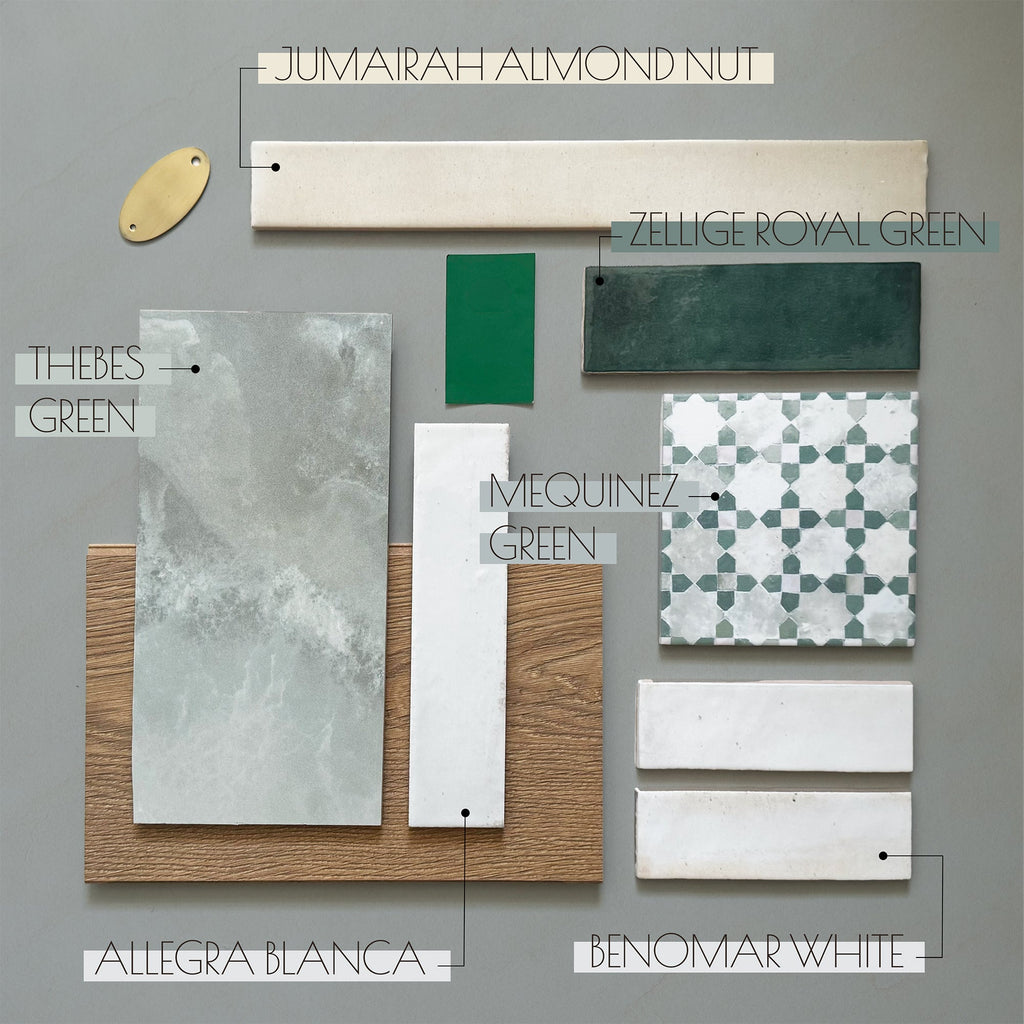 Berber Mequinez Green | Moroccan Style | 15cm x 15cm