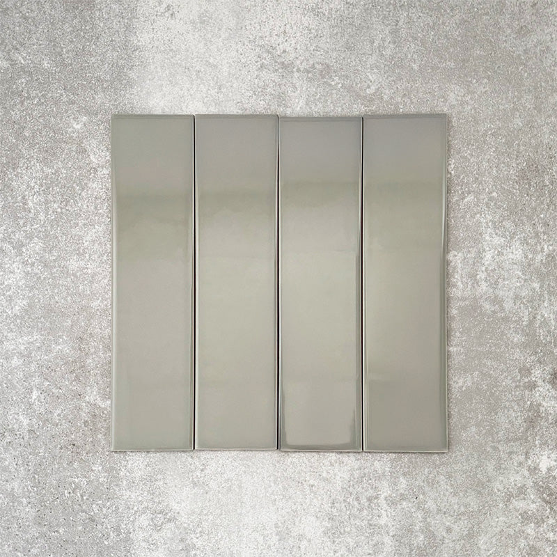 Brooklyn Sage Green Gloss | Flat Subway Metro Brick Wall Tile | 7.5cm x 30cm
