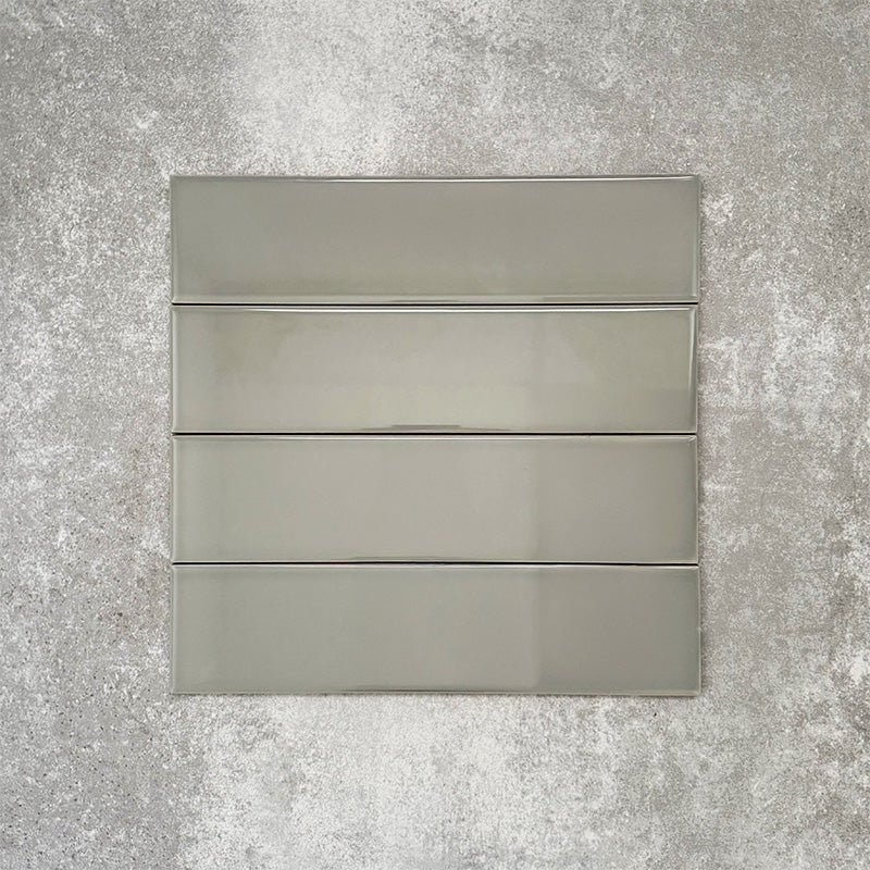 Brooklyn Sage Green Gloss | Flat Subway Metro Brick Wall Tile | 7.5cm x 30cm