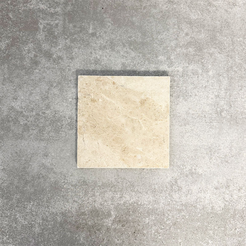 FULL TILE SAMPLE | Fayrouz Tumbled Latte Foam Marble | 15.2cm x 15.2cm