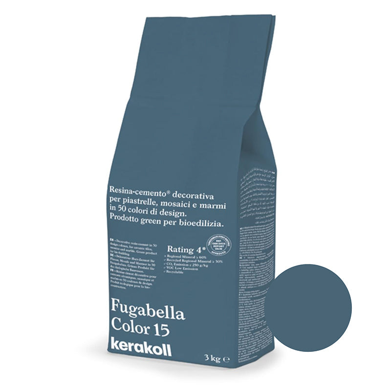 Kerakoll | Fugabella Color | Colour No. 15 | Deep Blue Grey | 3kg