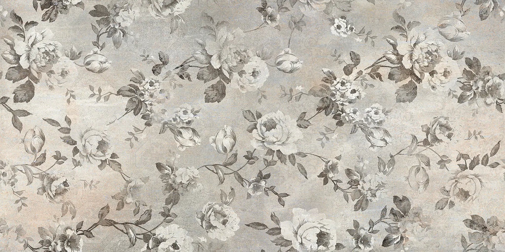 Kiln Light Roses Decor Metallic Wall and floor Tiles 60cm x 120cm