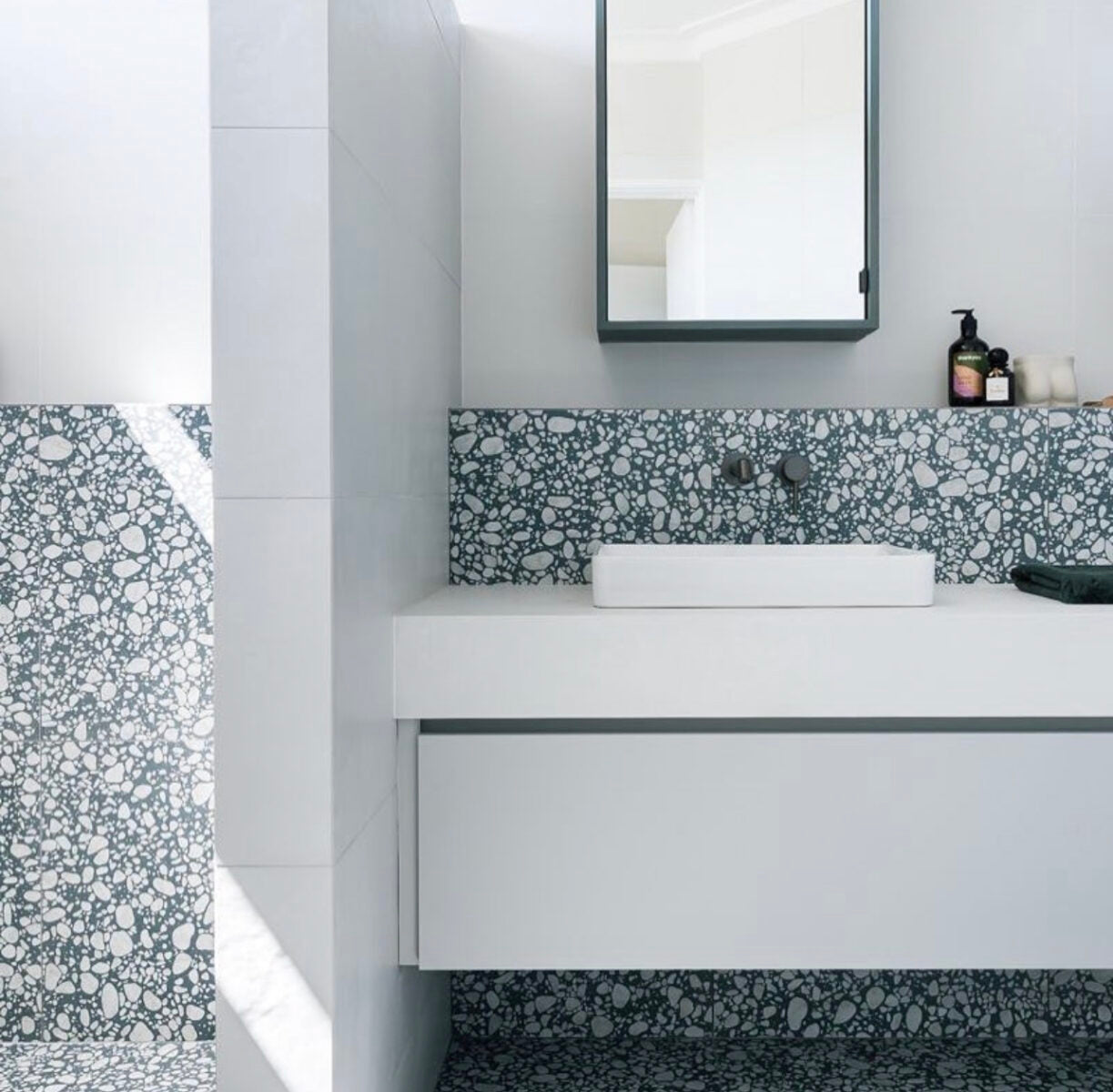 CUT TILE SAMPLE Melody POP Terrazzo Blue 60cm x 60cm