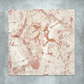 Group of two Fayrouz Sylvester Pink honed natural marble tiles in a 30.5cm x 61cm format, showcasing natural variation with soft blush pink, cream and warm terracotta veining for a luxurious, timeless natural stone finish.