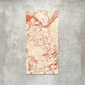 Fayrouz Sylvester Pink honed natural marble tiles in a 30.5cm x 61cm format, showcasing natural variation with soft blush pink, cream and warm terracotta veining for a luxurious, timeless natural stone finish.