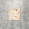 Fayrouz Sylvester Pink honed natural marble tile in a 15.2cm x 15.2cm square format, featuring soft blush pink, cream and warm terracotta veining with natural variation for a luxurious, timeless natural stone finish.