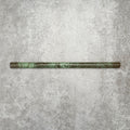 Foundry Jade Green 1.5x30cm gloss pencil bullnose border tile featuring a handcrafted-style finish with rich green tonal variation, designed for decorative edging and refined finishing details in contemporary wall tile installations.