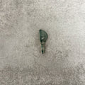 Pimlico Golders Green external corner tile with a crackle glaze finish, featuring rich green tones and a shaped ceramic profile designed to neatly finish and protect external wall tile edges.