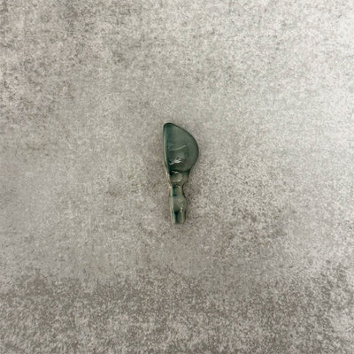 Pimlico Golders Green external corner tile with a crackle glaze finish, featuring rich green tones and a shaped ceramic profile designed to neatly finish and protect external wall tile edges.