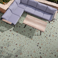 CUT TILE SAMPLE Lakestone Terrazzo Green | *2CM* Outdoor Porcelain Tile Slabs | 50cm x 100cm