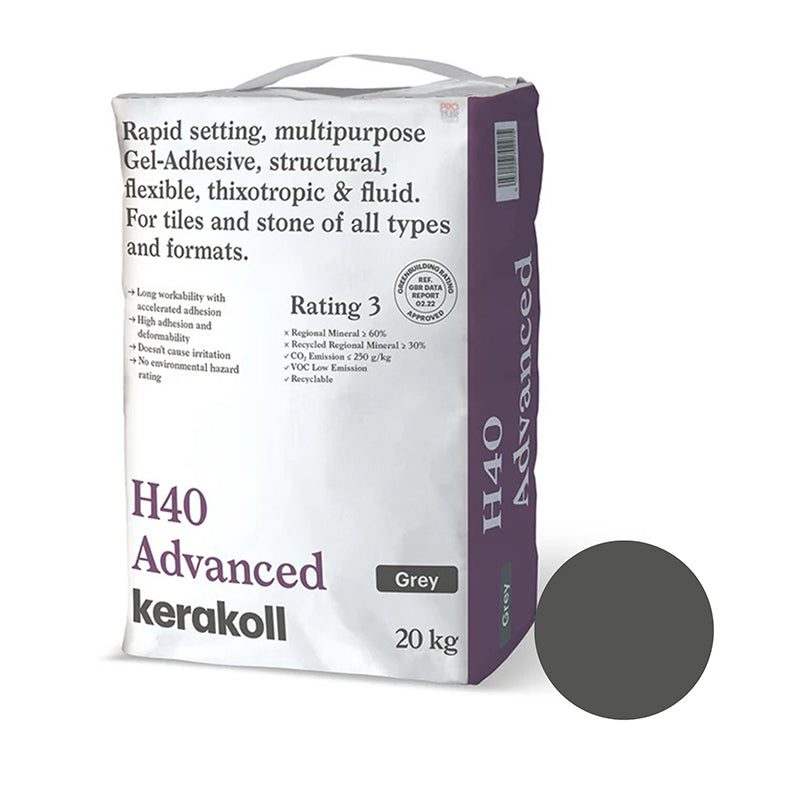 Kerakoll | H40 Gel Rapid Adhesive | Grey | 20kg
