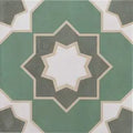 CUT TILE SAMPLE Karikoy Olive Green Patterned Tiles 33cm x 33cm