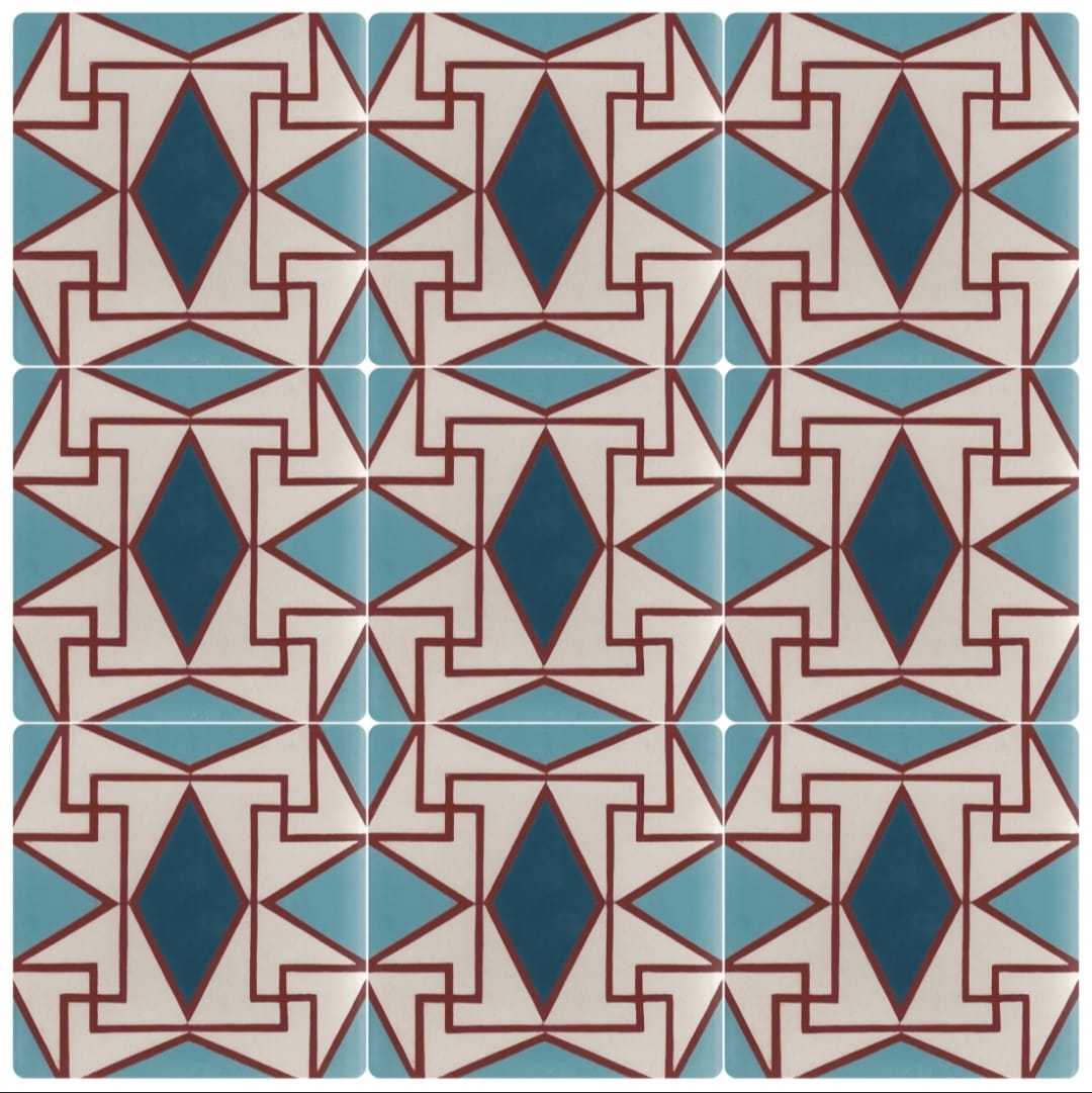 FULL TILE SAMPLE Abstract Iris 20cm x 20cm Wall & Floor Tile