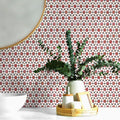 Meknes Rose Stars Mini Moroccan Wall Floor Tile 15cm x 15cm