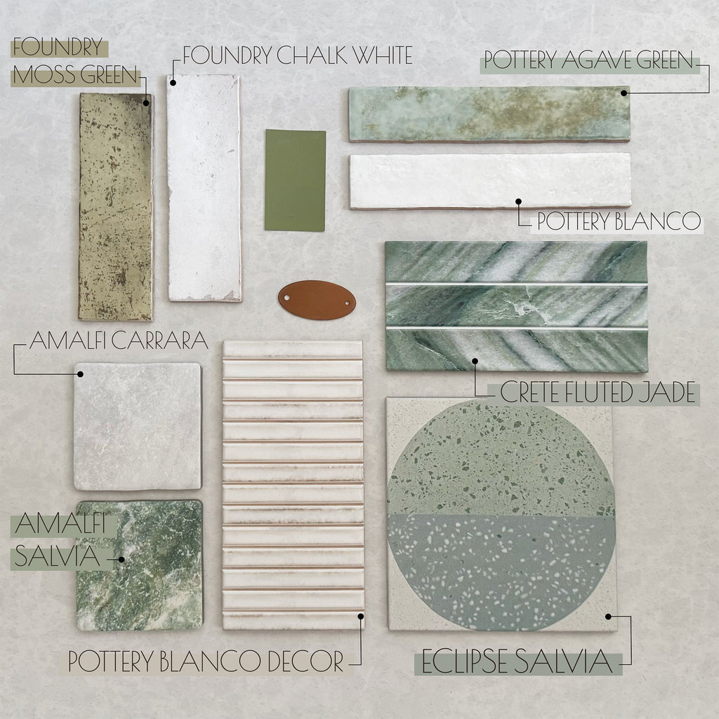 Eclipse Salvia | Terrazzo Style Decor Tiles | 20cm x 20cm