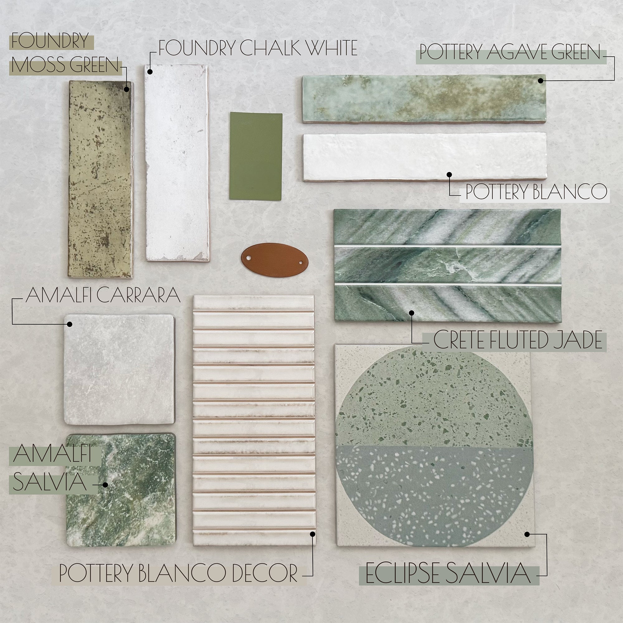 Eclipse Salvia | Terrazzo Style Decor Tiles | 20cm x 20cm