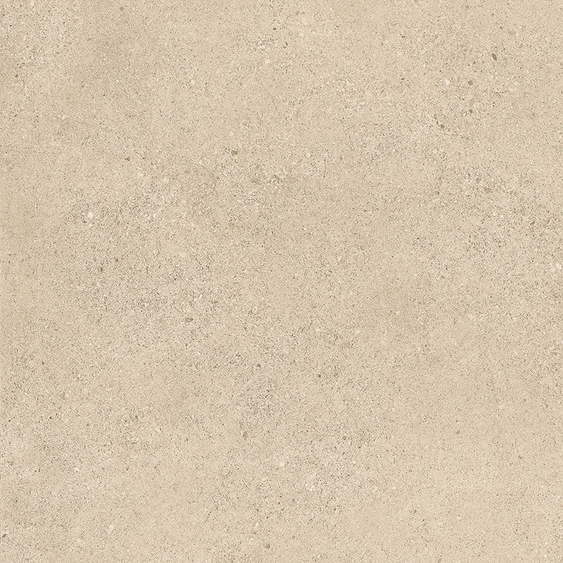 Close-up of Melange Sand concrete-effect wall and floor tiles 60 × 60cm, featuring warm sand-toned concrete-inspired detailing with subtle texture, delicate tonal variation, and a contemporary matt industrial-style finish.