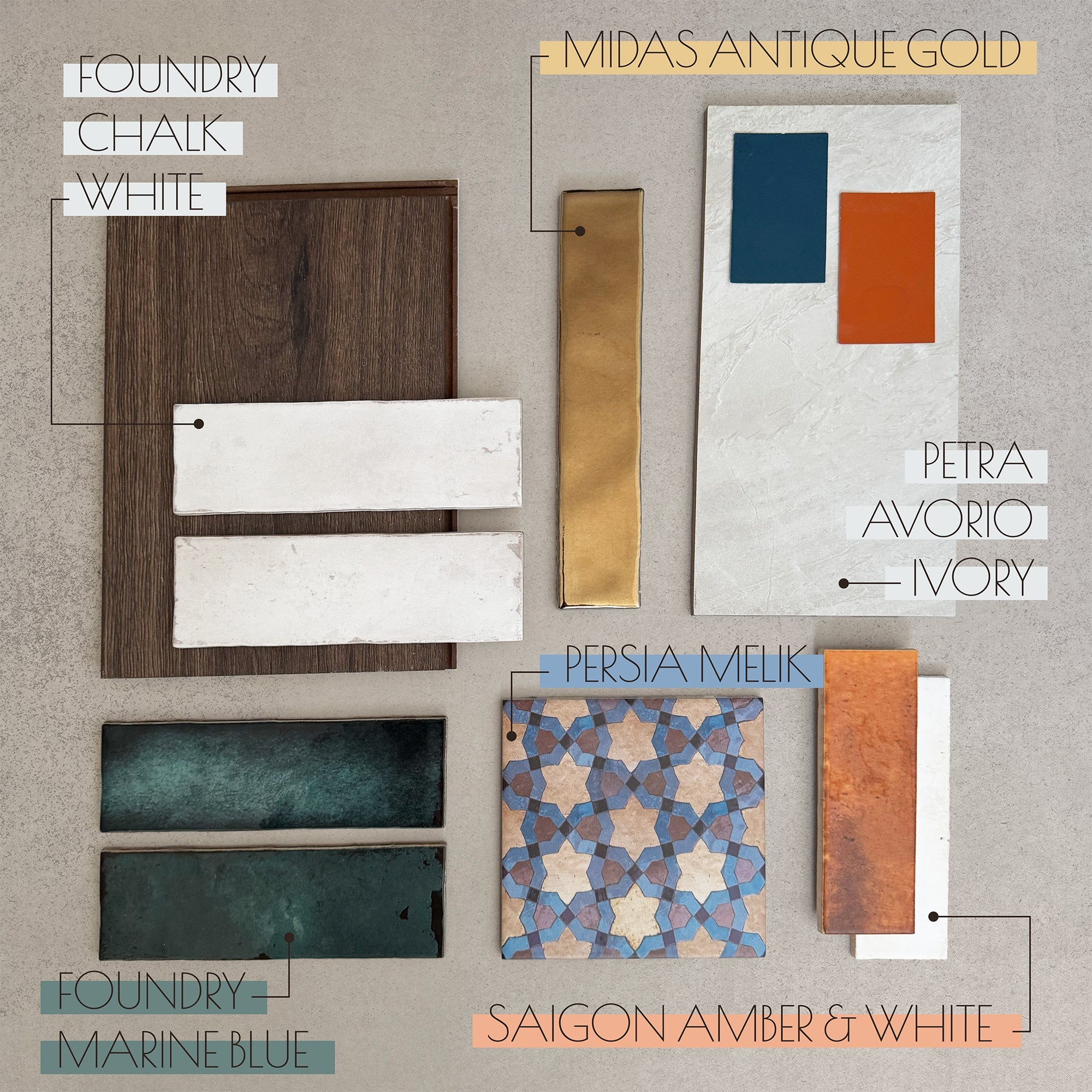 Foundry Bricks | Marine Blue | Wall Tiles | 6.5cm x 20cm
