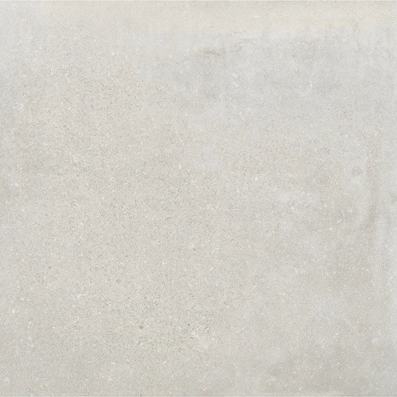 Product display of Monzo Stone Silver 60x60cm stone-effect porcelain tiles in soft silver-grey tones, featuring delicate veining, subtle texture, and natural tonal variation with a contemporary stone-inspired finish.