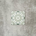FULL TILE SAMPLE Fez MINI Jade Green Moroccan Pattern Tile 15cm x 15cm
