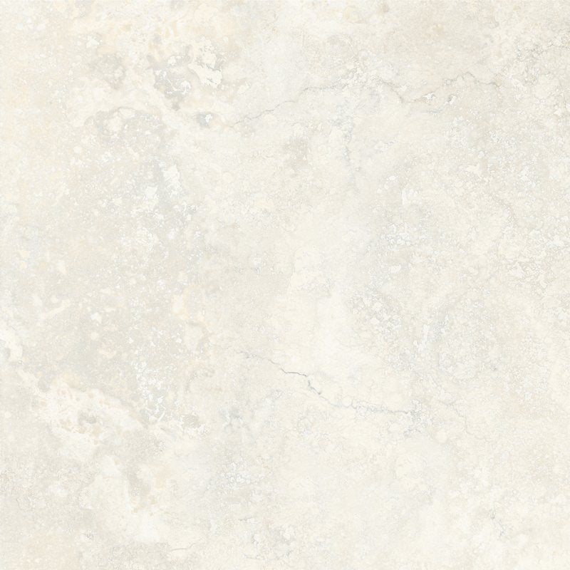 Nucetto Travertine 60x60cm travertine effect wall and floor tile, showcasing soft cream and beige tones with delicate natural-style veining and subtle shade variation for a timeless, elegant finish.