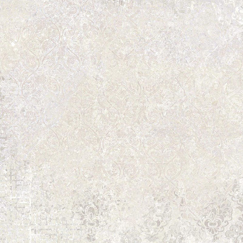 Flat lay of Boho Ocean Sahara 60 × 60cm patterned tiles, featuring soft neutral tones with a subtle, distressed decorative effect. Ideal for creating calm, textured floors or walls in contemporary and relaxed interiors.