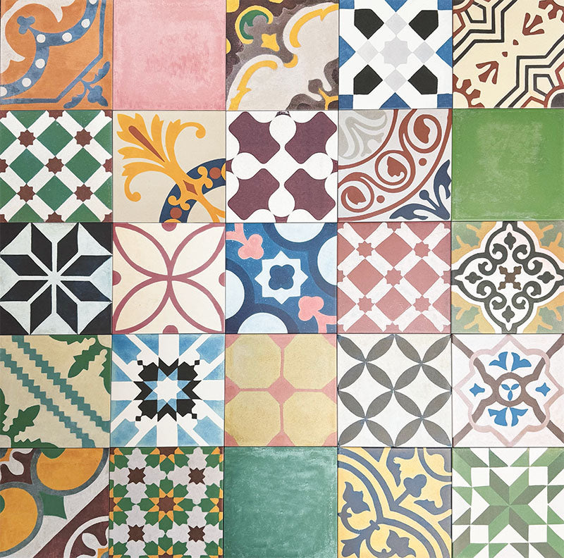 CUT TILE SAMPLE | Fayrouz Patchwork | 3 x Half Tiles