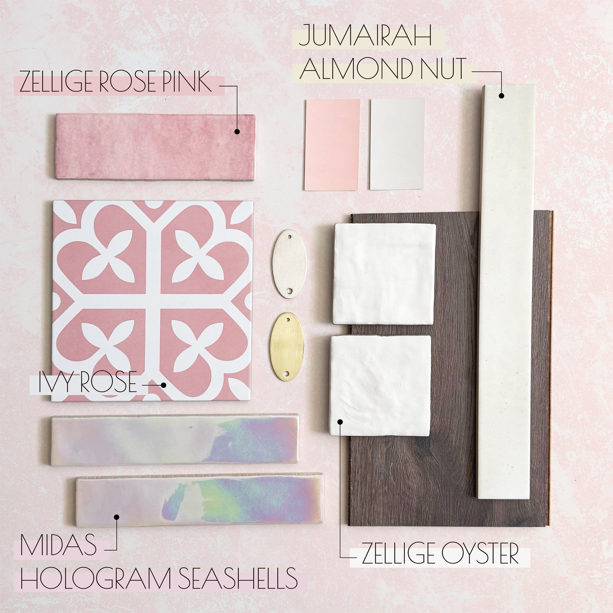 Zellige Rose Pink Brick | Moroccan Style | 6.5cm x 20cm